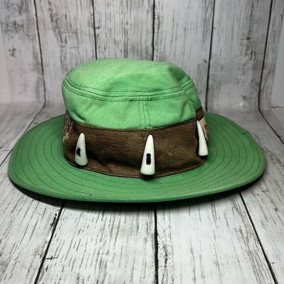 Disney Animal Kingdom Green Safari Hat Shark Teeth Youth Size Mickey Mouse - Picture 4 of 9